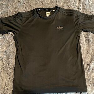 adidas skateboarding climalite Black Short Sleeve Trefoil Tee